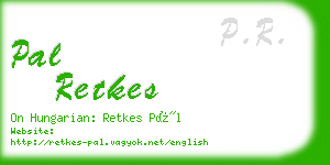 pal retkes business card